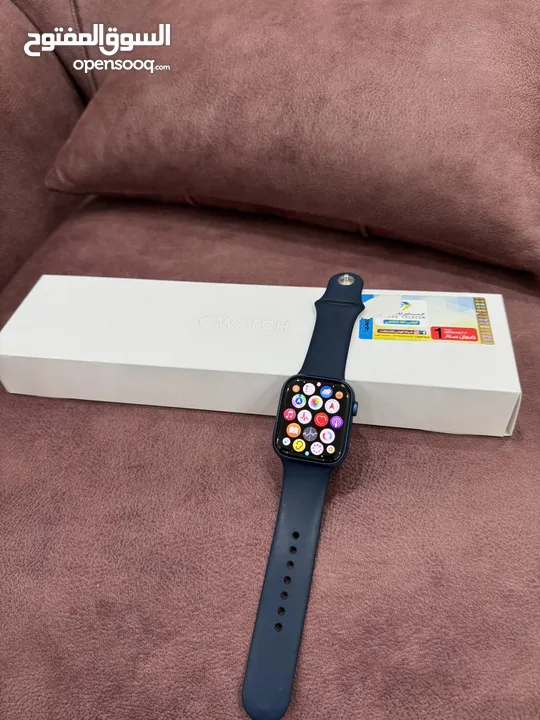 ساعة ابل الجيل 7 لون نيلي ( Apple Watch Series 7) قياس 45