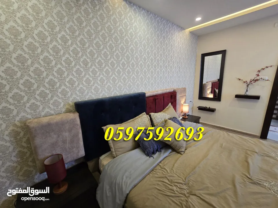 شقة فاخرة مفروشة للبيع رام الله الطيرة خلف جاسمن 185 م.