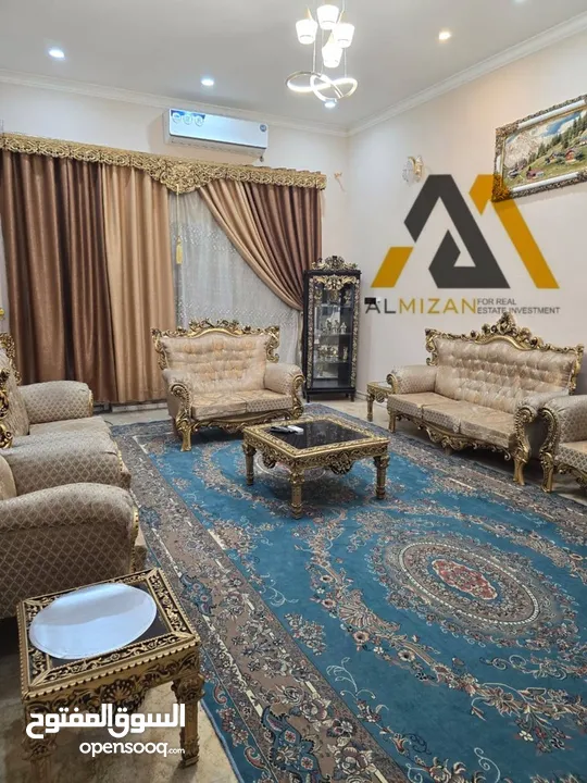 شقة مؤثثة للايجار - حي صنعاء طابق ارضي موثثة بالكامل موقع ممتاز