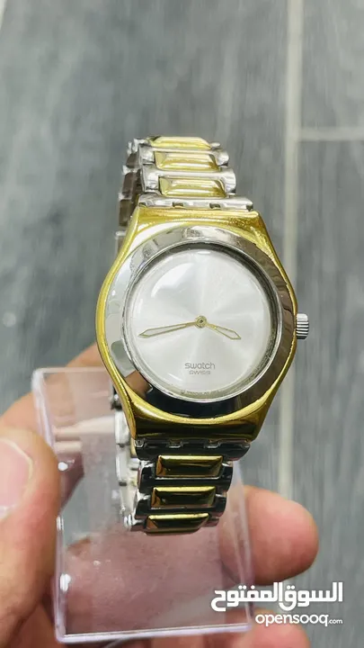 Swatch swiss سواتش سويسري نسائي Swatch swiss الساعة بحالة الوكالة شغالة 100‎%‎ بدون علبة وكفالة
