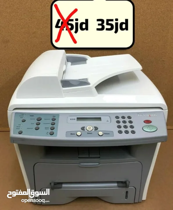 طابعة ليزر أسود مع تصوير ونظام فيدر لسرعة النسخ Lexmark X215 MFP
