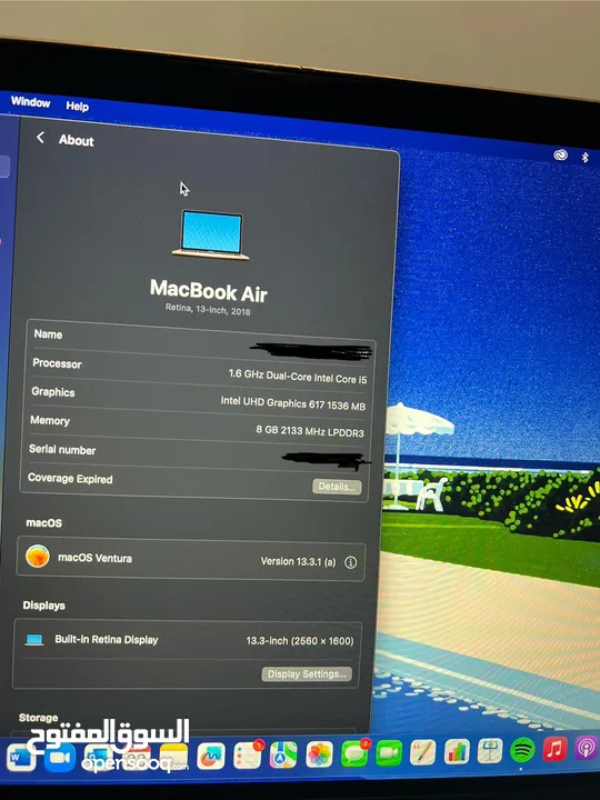 MacBook Air 13.3” 2018 ماكبوك اير 2018