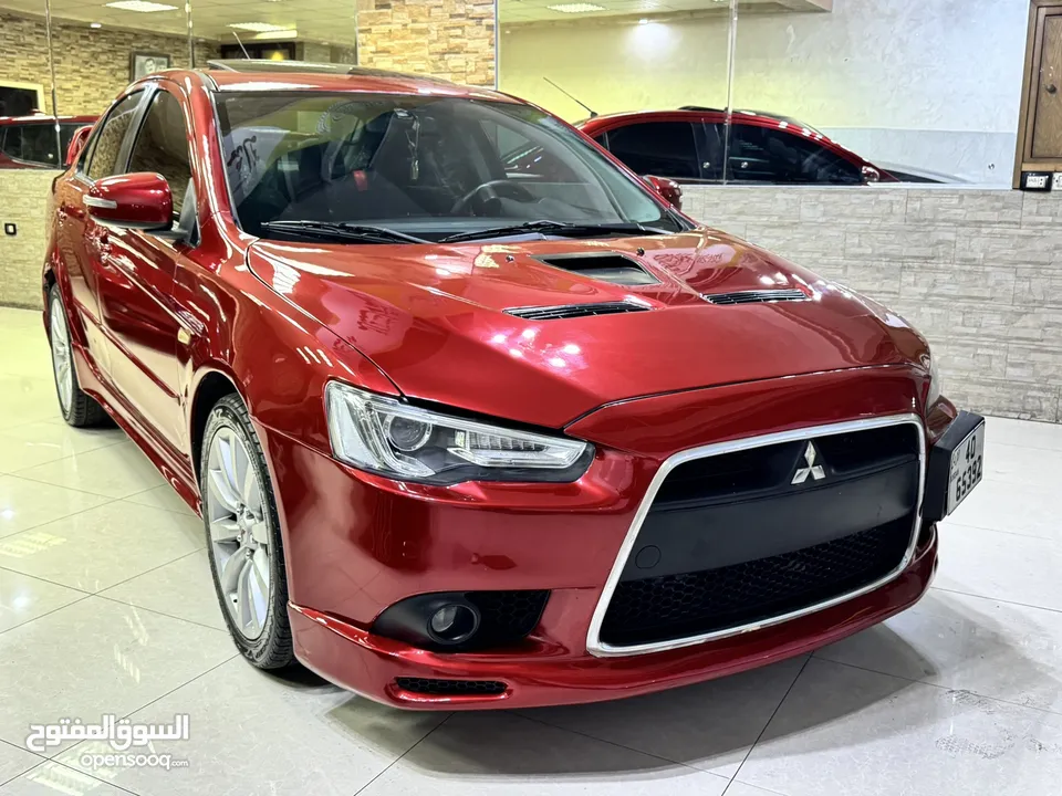 ميتسوبيشي لانسر موديل 2015 GT اصلي فحص كامل بحالة الوكاله فل كامل اعلى صنف من فئتها