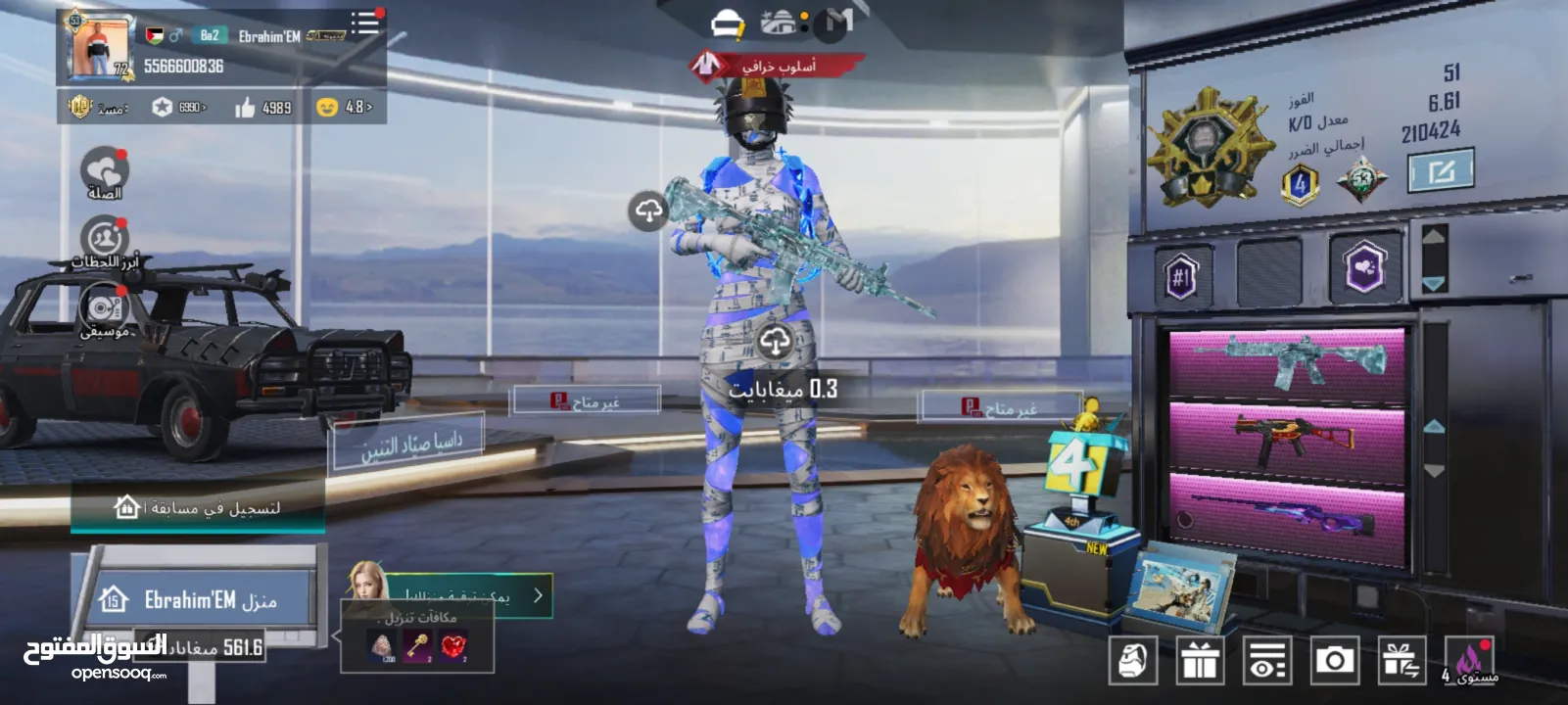 حساب ببجي للبيع