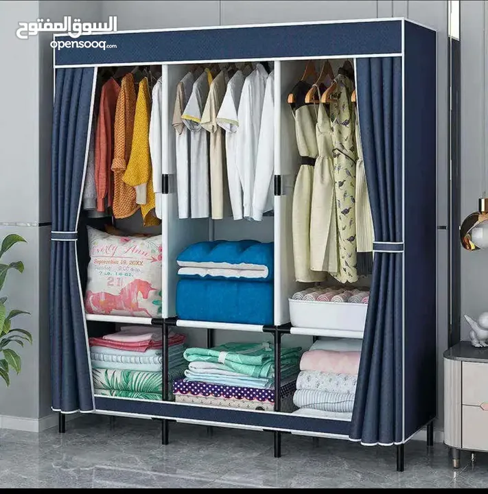 خزانة قماش قوية ومتينة  أنيقة وجميلة  سهلة الفك والتركيب  لغرفة مرتبة  لطفلك