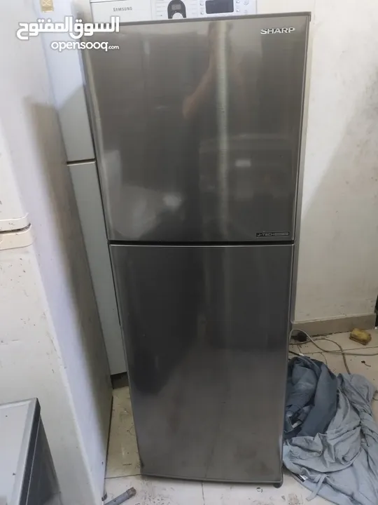 SHARP Refrigerator – Elegant Silver  Spacious and clean
