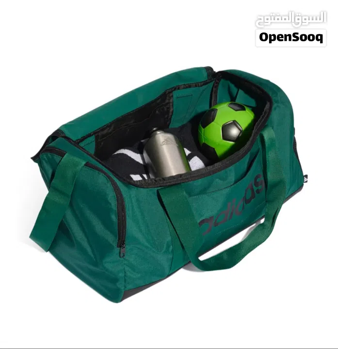حقيبة دافل لينير بحجم صغير من  اديداس لون اخضر مع قنينة بيرفورمنس لون اسود مجاناً
