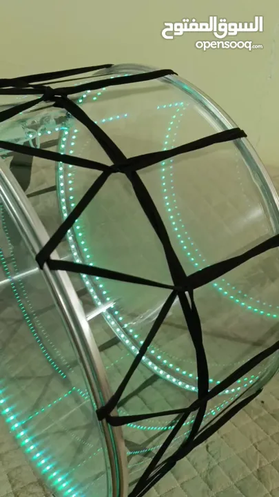 طبول للدبكات شفاف مع اضاءة متغيرة عدة الوان