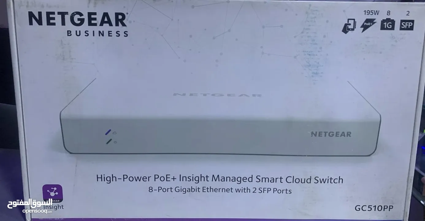 high-power poe+Insight managed smart   cloud switch 8- port. NETGEAR