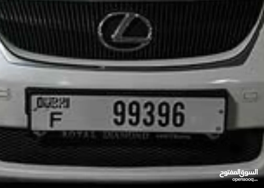 for sale code F  99396 dubai plate