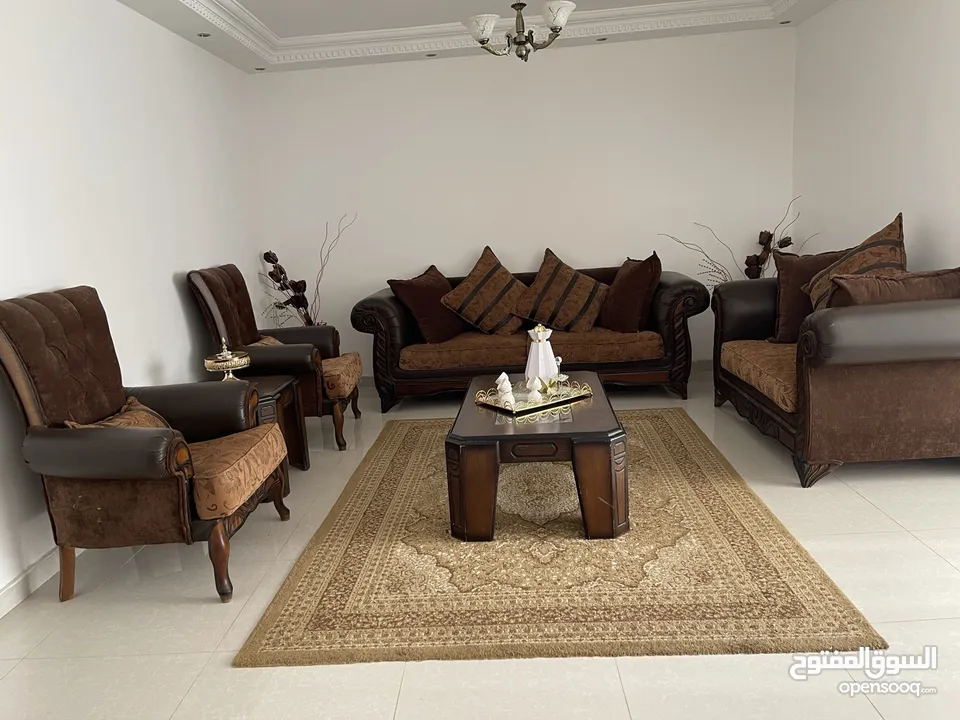 طقم كنب 9 مقاعد خشب زان ثقيييييل