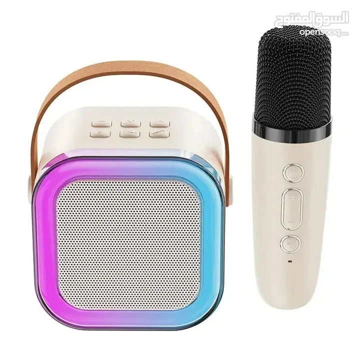 سماعة شحن صغيرة متنقل مع مايك عدد 1 نظام كاروكي للاطفال Karaoke Machine for Kids Adults K12