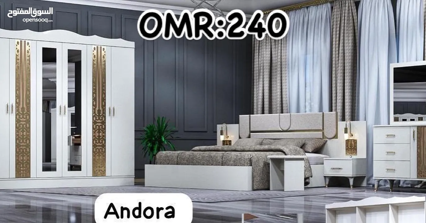 TURKEY BEDROOM SET WITH MATTRSSS 7 PCS WITH FITTING/غرف نوم مع دوشج مع ترکيب ۷ قطع