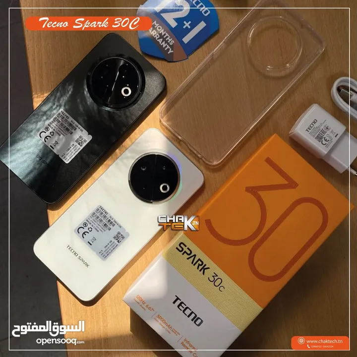 جهاز جديد بالكرتونة سبارك 30c رام 8 و 12 و 16 جيجا 128 و 256 مكفول سنة متوفر توصيل