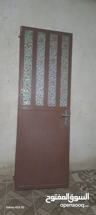 باب خشب مع برواز  باب حديد ثقيل مع برواز  باب المنيوم مع برواز  شباك المنيوم ابيض وزجاج اخضر مع بروا