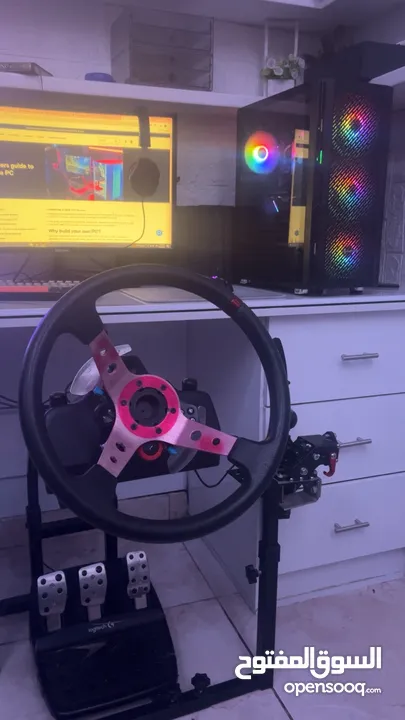 Steering wheel Logitech G29 محاكي طبق الاصل دركسون مع هاند بريك و جير الأصلي
