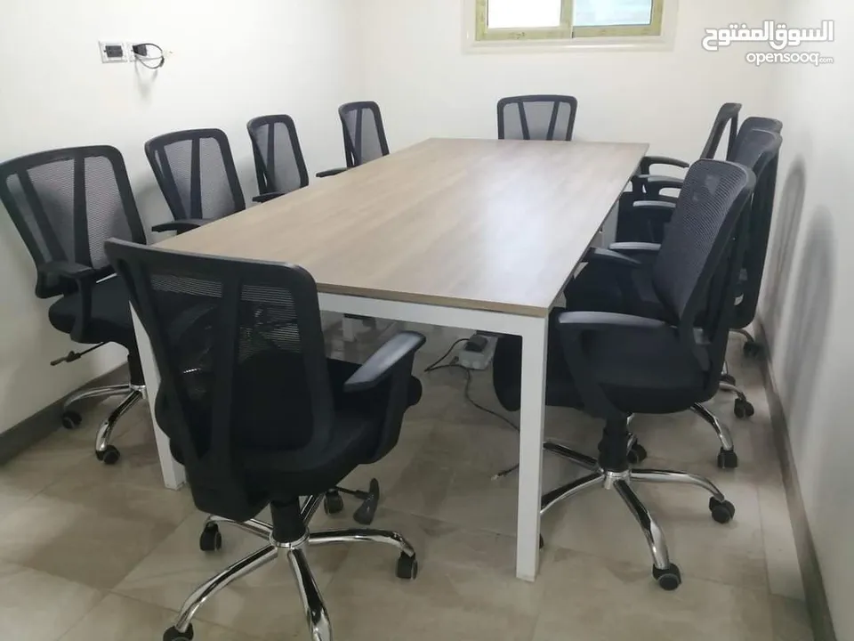 ترابيزة اجتماعات (خشب زجاج مودرن كلاسيك اثاث مكتبي) -meeting table