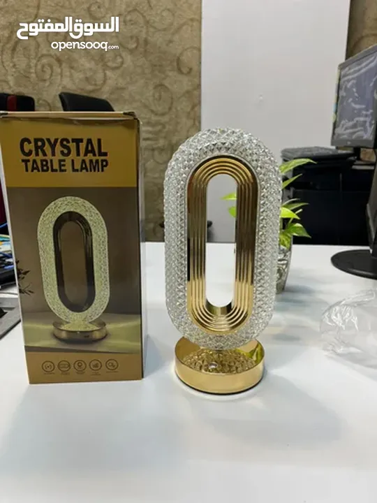 تيبل لامب كريستال ثلاث اضائات crystal taple lamp