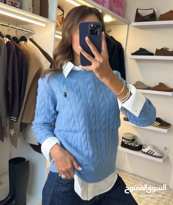 بلايز بناتي صوف  S-m-l-xl  بلوزة نسائية شتوية أنيقة – ألوان موسم و ألوان هادئة