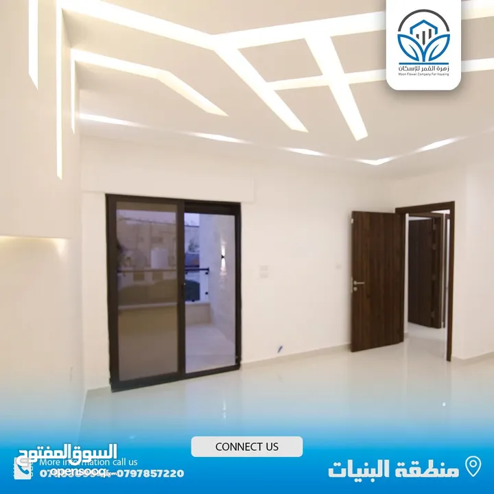 شقة طابق ثالث مع روف في مشروع زهرة القمر بإطلالة رائعة وتشطيبات عالية الجودة في موقع مميز