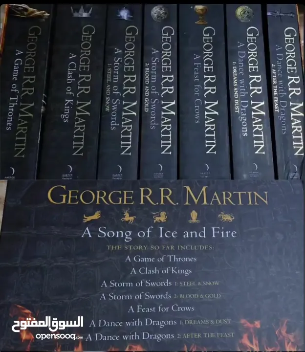 سلسلة كتب اغنية الجليد والنار  song of ice and fire for Game of thrones