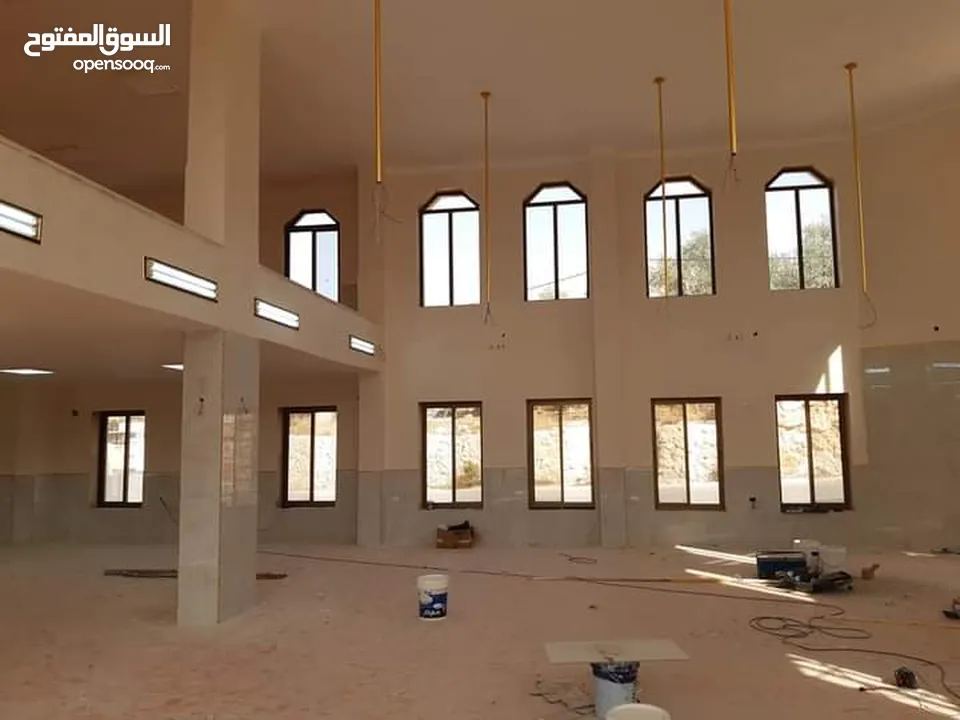 أعمال الألمنيوم شبابيك مقطع فلسطيني وخاص وكيرتن وال وفولدينج وسكوريت وسكاي لايت والكبوند والصيانة
