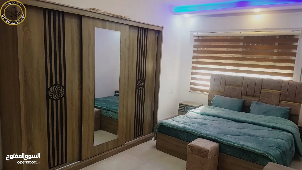 شقة مفروشة مميزة للبيع في السابع قرب جمعية خليل الرحمن طابق ثاني 93م تشطيب سوبر ديلوكس