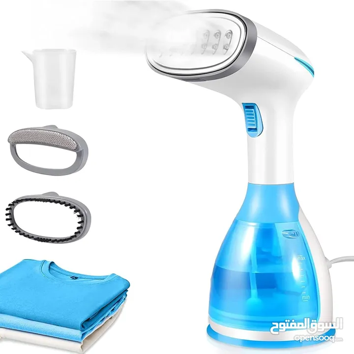 Portable Garment Steamer Fabric Wrinkle Remover Water Tank, 30-Second Fast Heat-up, Auto-Off, Fabric