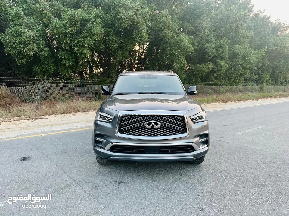 INFINITI QX80 LUXURY 2021 4X4 FULL OPTION LOW MILEAGE PERFECT CONDITION INSIDE AND OUTSIDE