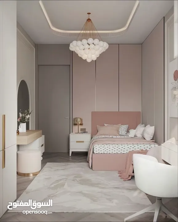 شقة مساحة 300 يمكن قسمها لشقتين 150