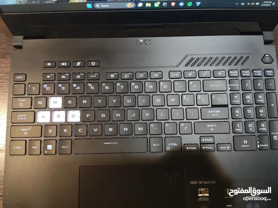 لابتوب العاب Asus TUF Dash F15 Gaming Laptop Rtx 3070 I7 CPU 16GB RAM
