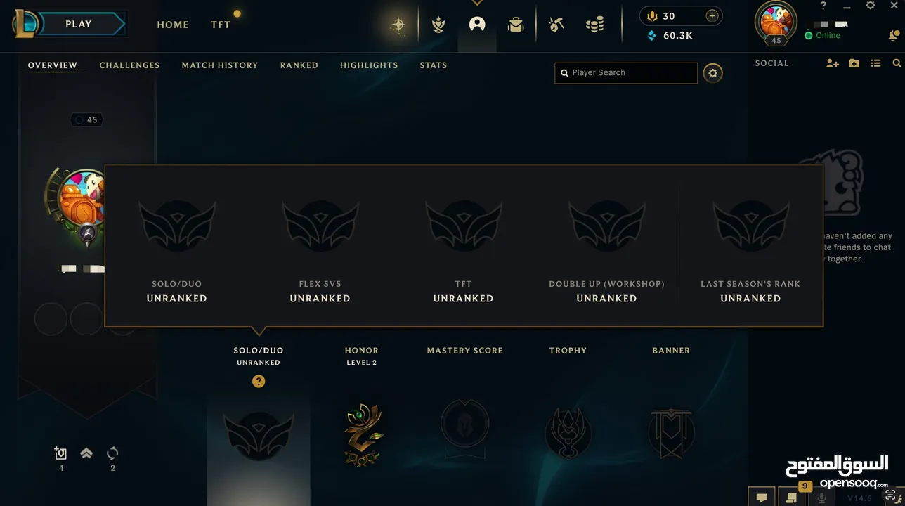 New account for league of legends