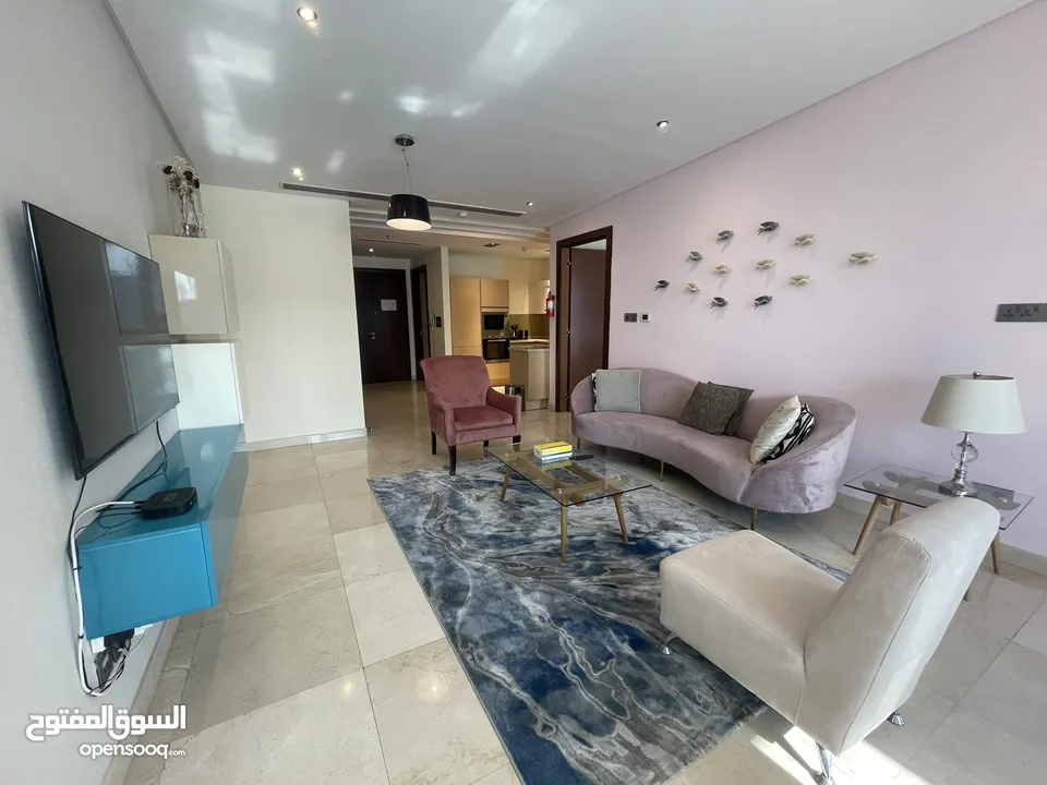 1 bedroom spacious flat seaview on the third floor with balcony,optic fiber internet & Tv connection