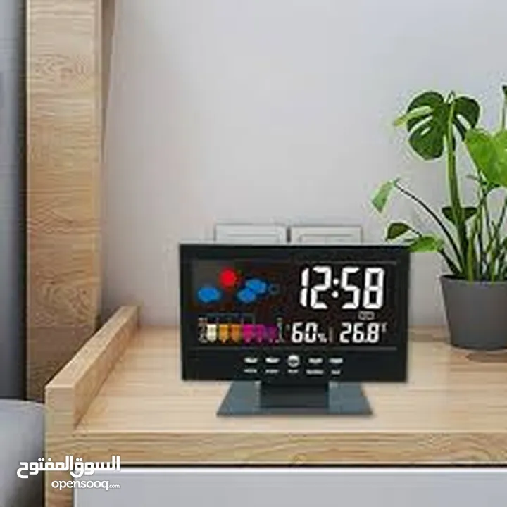 ساعة قياس درجة حرارة المكان و الرطوبه  الالكترونيه