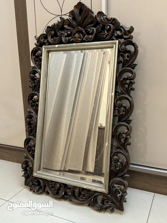 Glass mirror with frame nice condition