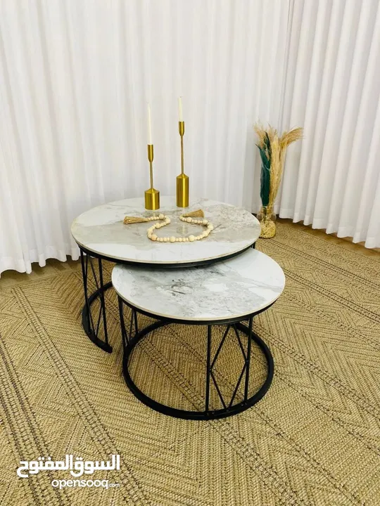 طقم طاولة وسط قطعتين