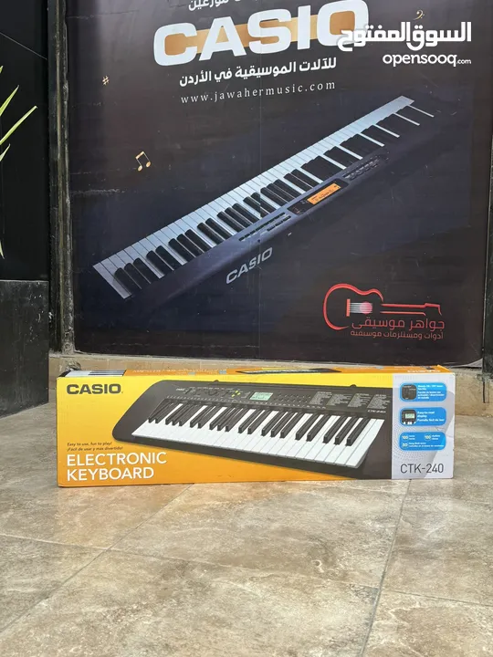 بيانو CASIO CT-K240 جديد ضمان 2 سنه من معرض جواهر موسيقى بافضل سعر