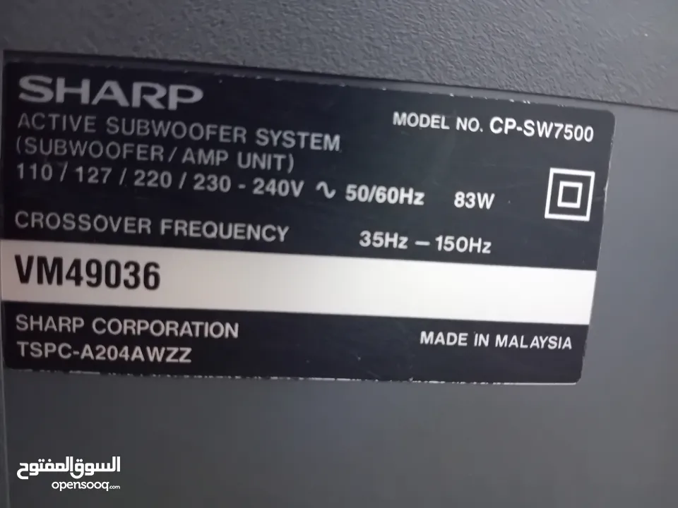 SHARP Subwoofer system...cp_sw7500