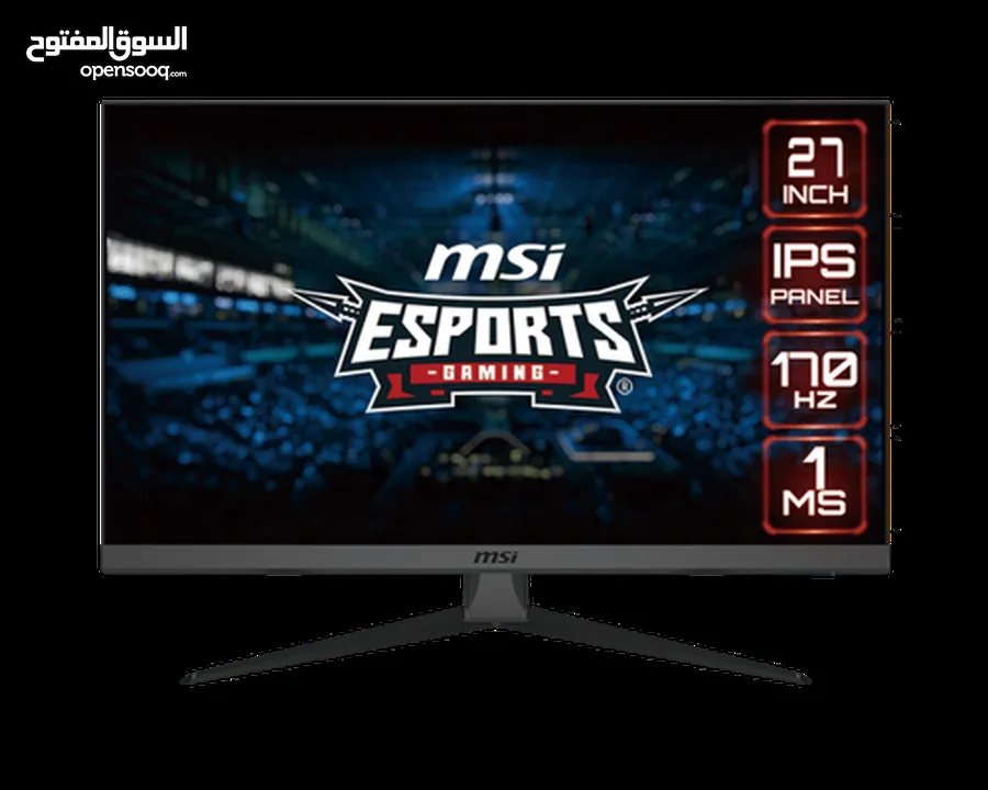 MSI G2722, 27" Gaming Monitor, 1920 x 1080 (FHD), IPS, 1ms, 170Hz, FreeSync Premium, HDMI, Displaypo