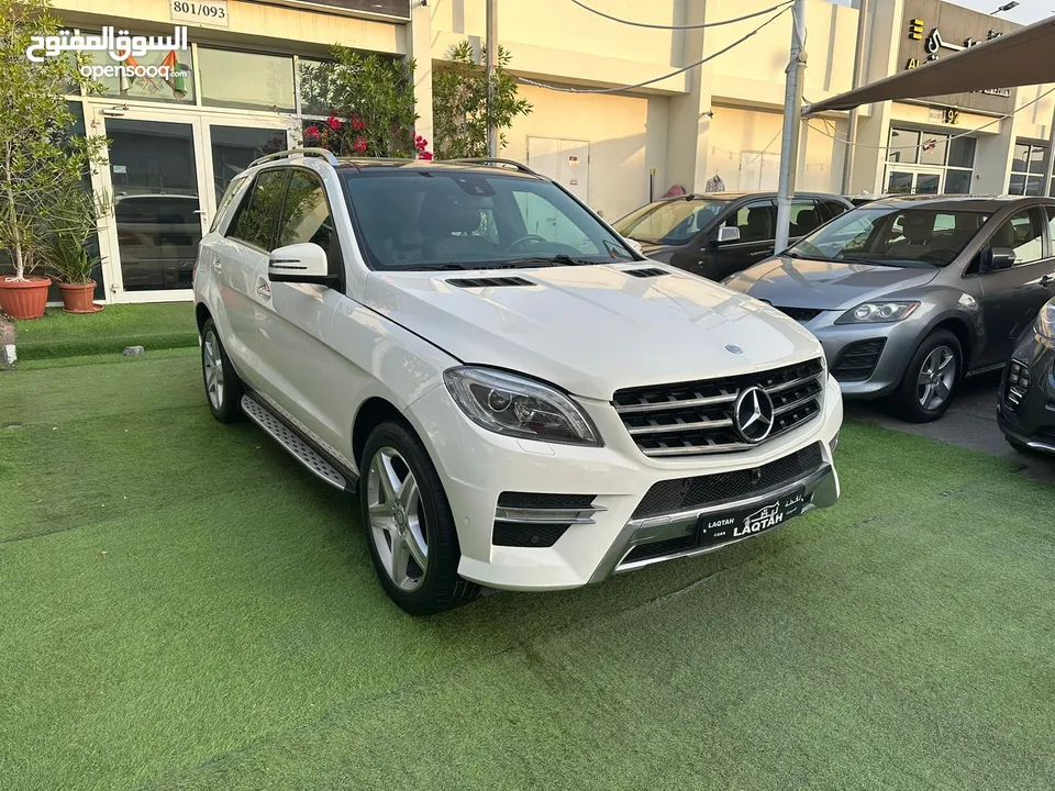 مرسيدس ML 350 خليجى موديل 2013 بصمة جلد مثبت سرعة تحكم رنجات بحالة ممتازة