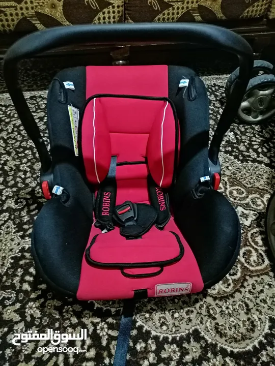 عرباية أطفال  Elevenflo + Car seat، عرباية توأم ماركة Juniers