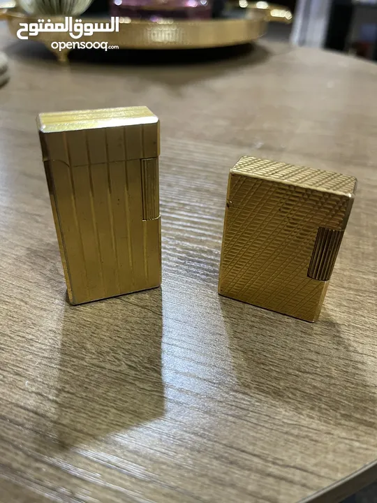 ولاعتين ديبونت ( s t Dupont )صناعه فرنسيه مطلي بالذهب