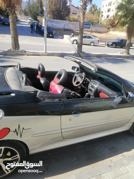 سيارة بيجو كشف 206cc موديل 2006 للبيع