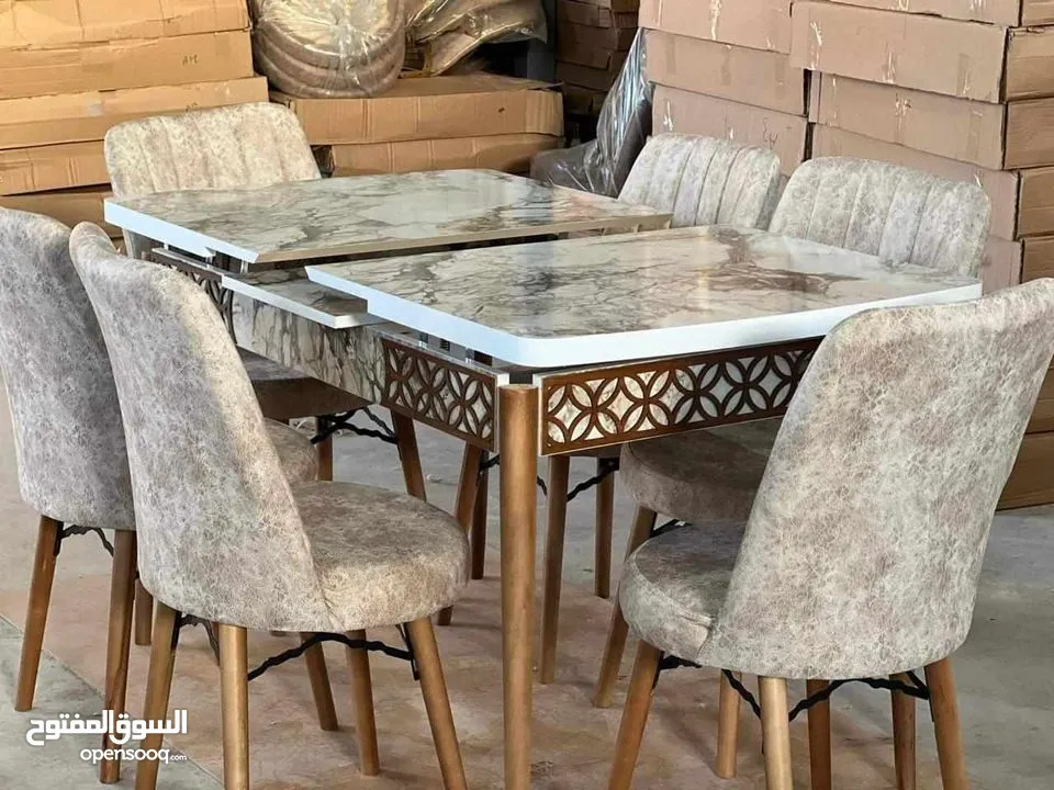 طاولات سفرة مع 6 مقاعد