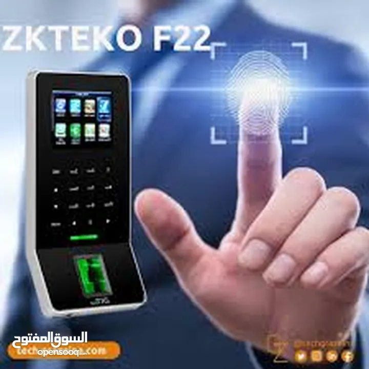 بصمة دوام موظفين  ZKteco F22 الاصلي شامل التركيب بتقنية WIFI