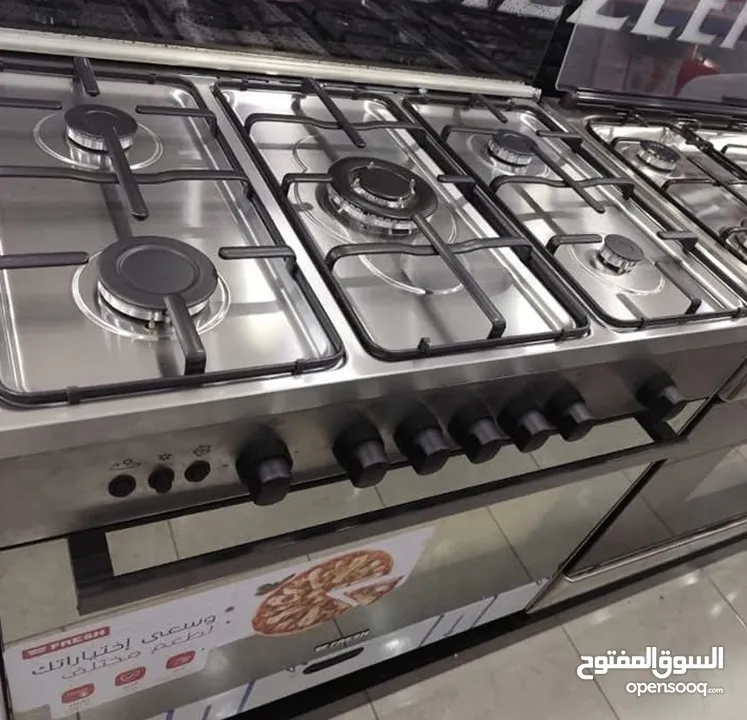 غاز فريش 90 سم فل سفتي مع مراوح منصب عريض سعر حرق