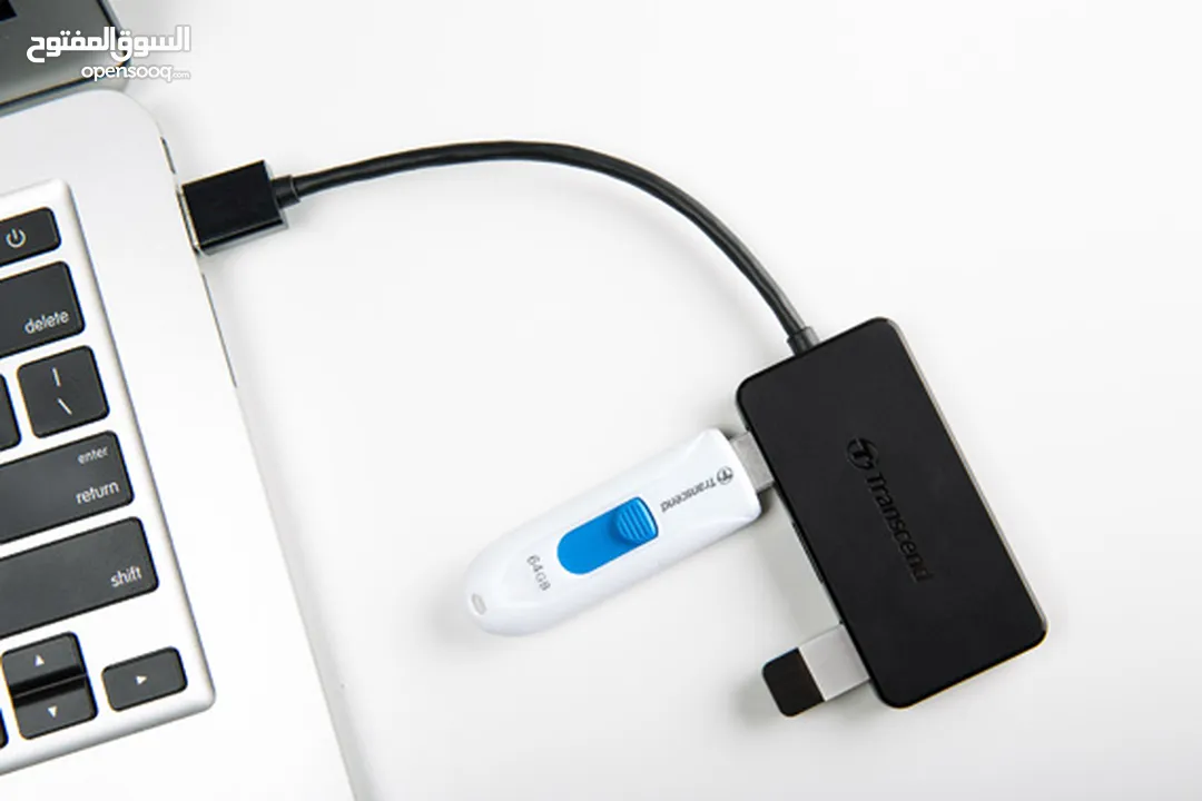 موزع  USB HUB عالي السرعة 3.1 و 4 مداخل Transcend HUB 2 Type-A 4 Port USB HUB SuperSpeed 3.0