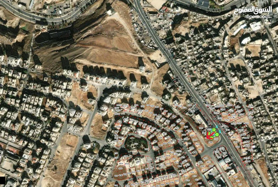 للبيع قطعتين ارض في وسط عمان منطقة تجارية واجهتين تجاريتين