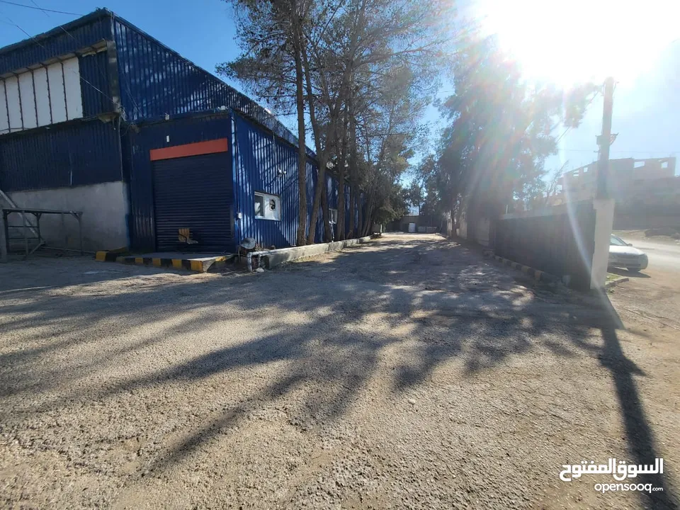 هنجر للإيجار صناعي عمان - عين الباشا مساحات من 400م2 الى 4700م2 صناعات خفيفه ومتوسطة هناجر ومستودعات