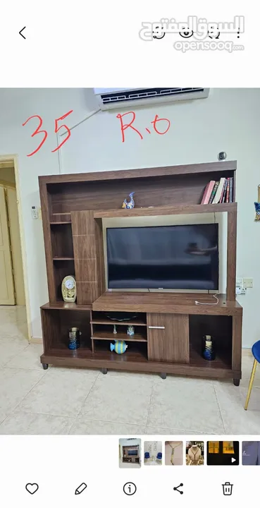 Tv cabinet ,, twin chairs , accessories